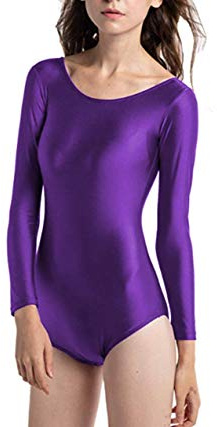 Ballettrikot für Damen, Langarm und Rundhalsausschnitt, Tanztrikot für Mädchen, für Ballerina, Gymnastik, bitte beachten Sie die Größentabelle vor dem Kauf, beere, XXL