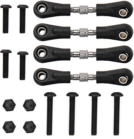 Barra de dirección de coche RC, juego de 4 piezas duradero, accesorios de actualización de coche plano RC 1/10(46-55 mm) para modelos RC 1/10, coches de competición y vehículos RC personalizados