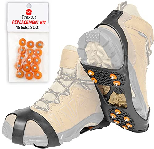 Traxtor Tacos Antideslizantes para Zapatos de Invierno, Garras de Zapatos para Hielo y Nieve, como protección Antideslizante en Hielo Liso, tamaño XL