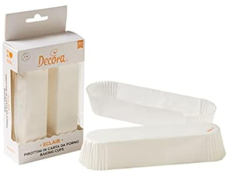 DECORA 0339893 CONFEZIONE 60 PIROTTINI ECLAIR 135X33X28 H MM BIANCO