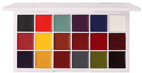 Narrative Cosmetics Master FX Palette — 18 Highly Pigmented Cream Colors for SFX Makeup, Bruises, Wounds & Aging Effects, Professional Stage Makeup Palette for Film, Theatre, Cosplay & Halloween