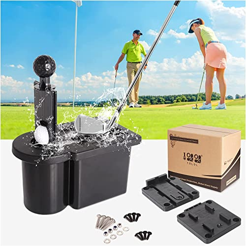 10L0L Portable Golf Ball Washer Golf Club Washer/Golf Ball Cleaner,Universal fit for Yamaha EZGO, Club Car,Detachable Base Bracket,Easy to Move