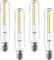 GlobaLink 4 Piezas Bombillas LED S14, Bombilla Vintage de Repuesto Inastillable Impermeable, Material Cristal Bombilla LED S14 de 1W Casquillo E26-Blanco Cálido