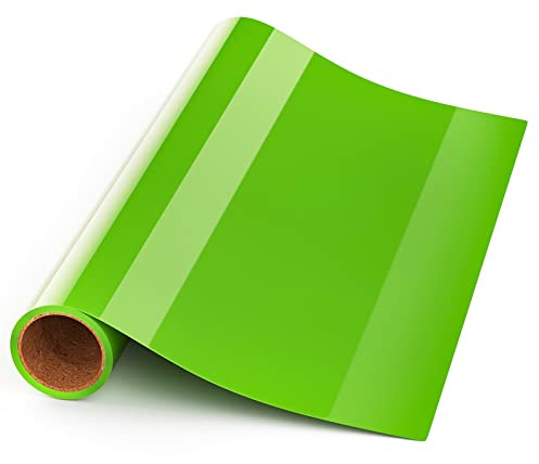 Zidwzidwei Flexfolie Plotter Textil, 12 x 6ft Heat Transfer Vinyl Textilfolie Plotter für Kleidung,Bügelfolie Plotter Textilien Transferfolie zum Aufbügeln DIY T-Shirt Stoffe (Grün)