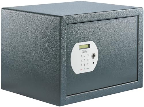 BURG-WÄCHTER Möbeltresor mit elektronischem Zahlenschloss und Fingerabdruck, Inkl. Fachboden, Zur Wand- und Bodenbefestigung, 40,3 l, 19,2 kg, Pure-Safe PS 130 E FP, anthrazit