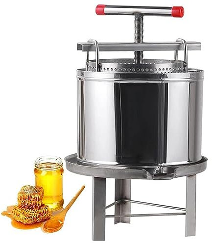 vanenferse Honigschleuder, Edelstahl Obst Und Weinpresse Mit T-förmigem Drehgriff, Gesundheit Umwelt, Bienenwachs Extraktor Für Große, Kleine Bienenfarmen