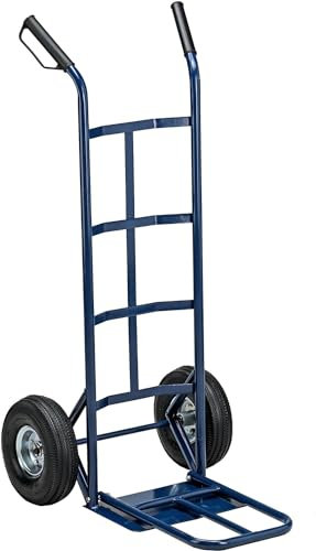 Carrello Portapacchi Portata fino a 250kg - per Trasporto Carichi Pesanti, con Ruote Resistenti, Struttura in Metallo, Blu