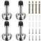 4 Piezas Tope de Puerta de Acero Inoxidable, Tope de Puerta para Pared sin Perforar, 75mm Plata Door Stopper con Base de Goma, Tope de Puerta Pesado para Hogar, Oficina