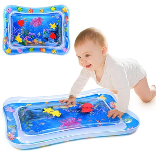 Tapis d'eau de Bébé, Tapis Sensoriel Bébé, Tummy Time Tapis Jeu D'Eau Jouets pour Bébé de 3 6 9 Mois, Doux et Confortable, Tapis d'Eau Eveil Cadeau pour Bébé Tout-Petits Nouveau-né
