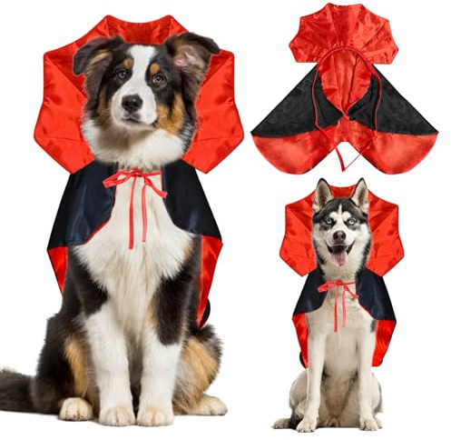 Costume da vampiro per cani di Halloween, costumi per animali domestici per cani di taglia grande, costume da diavolo per cani di Halloween, costume divertente per cani di grossa taglia, feste di