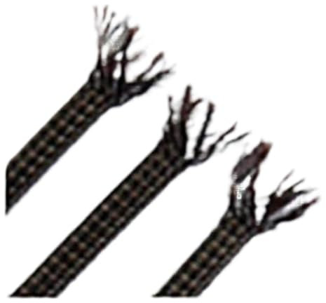 DUNSBY Cable Sleeve 1/5/10M Braided Cable Sleeve 4mm 8mm 12mm PP Cotton Yarn Mixed Expandable Flexible Insulate Line Protector Wire Wrap Sheath for PC TV Computer(Brown Black,4MM_1 METER)