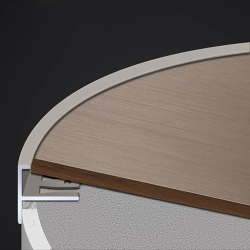Raouoae Treppenkantenprofil Stufenkantenprofil Einfassprofil 135cm 2 Stück F-Form Flexibel Fliesenschiene Abschlussprofil Sicherheit Für Stufen Aus Fliesen Und Holz(Gray,Höhe: 8mm)