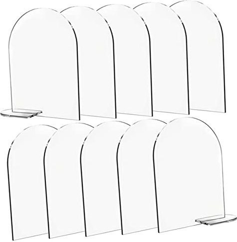 SHOWERORO 10 Stück Acryl Tischschilder Sitznummernhalter Für Events Leere Schilder Transparente Etikettenständer