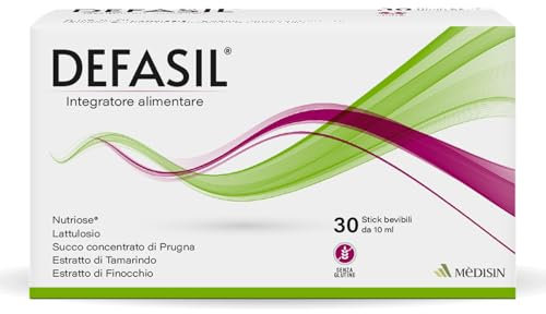 MèDISIN | DEFASIL® Integratore Lassativo Naturale, Benessere di Flora Batterica, Intestino e Fegato, Stitichezza, Intestino Pigro, Stick da bere (30 Stick da bere)