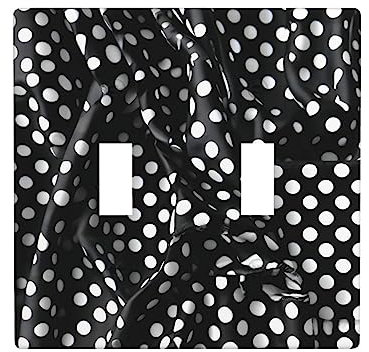 WZYWHJ Placa decorativa de pared con estampado de puntos corrugados en blanco y negro, 4.5 x 4.5 pulgadas, duradera y elegante para zonas residenciales y comerciales