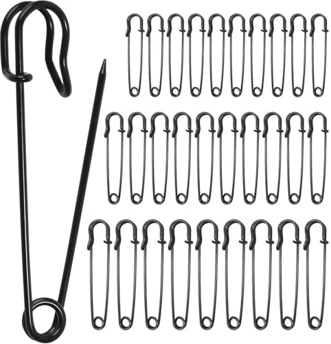 30 Stück Extragroß Sicherheitsnadel, Heavy Duty Sicherheitsnadel, Sicherheitsnadeln, Rostfreier Stahl Heavy Duty Sicherheitsnadel für Kleidung, Quilten, Kunsthandwerk, Charms, Decken, Röcke, Schal