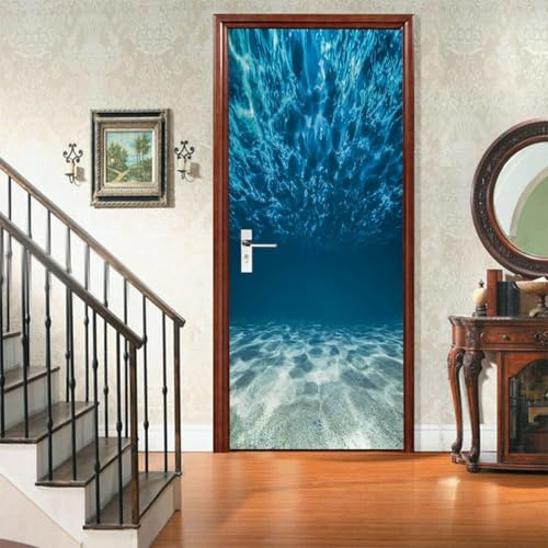 Selbstklebend Türbekleben Meer Türtapete 77x200 cm, TürPoster Meer Türbilder 3D Türaufkleber Dekoration Poster Tapete Türfolie, PVC Fototapete Wandtattoo Tür Tapeten m4797