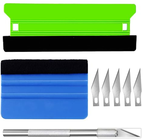 8 Pcs Car Vinyl Wrap Squeegee Smoothing Tools Efficient Application Vinyl Wrap Tool Kit Window Film Tools for Glass Film, Car Tint, Wallpaper Hanging
