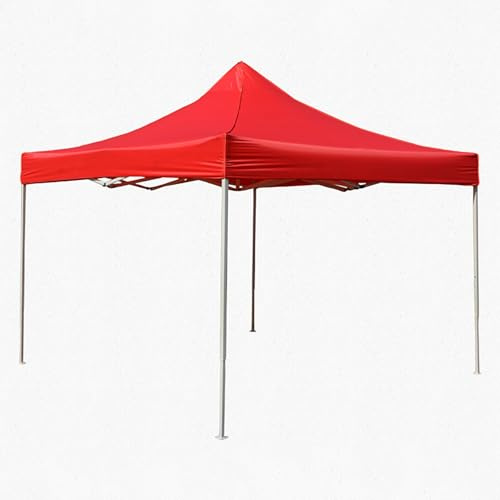 Tonnelle pliable et résistante aux UV - Hauteur réglable - 2 m/3 m - Pour fêtes en plein air et utilisation commerciale - Rouge