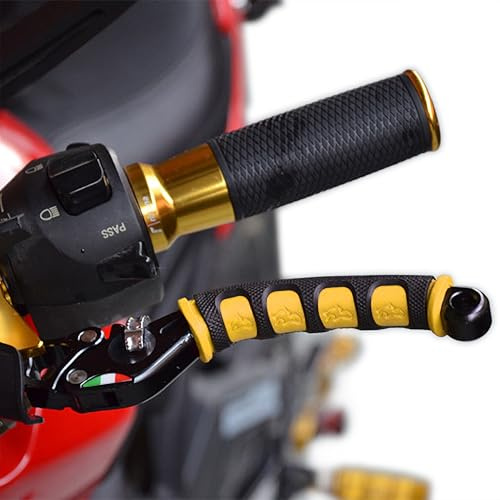 2Pcs Universal Motorcycle Brake Lever Covers, Silicone Sleeve Brake Grips, Non-Slip Grip Cover for Bicycle, Cycling, Mountain Bike（Yellow）