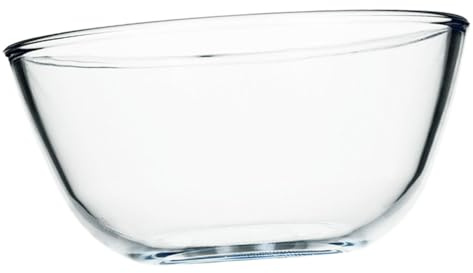 UKCOCO Ciotola Insalatiera in Vetro Trasparente Grande da Contenitore Alimenti Versatile per Insalate Dessert e Frutta Resistente e Pratica per Casa e Ristorante