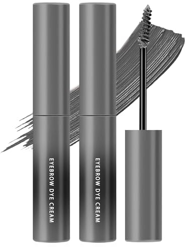 Sourcils Couleur Gel 2pcs, Gris Froid Eyebrow Gel Imperméable Longue Durée, Sourcils Crayon Coloré Extension du Volume Mascara, Sourcils Maquillage Des Yeux pour Femme Noël Gift- 03#Gris Froid
