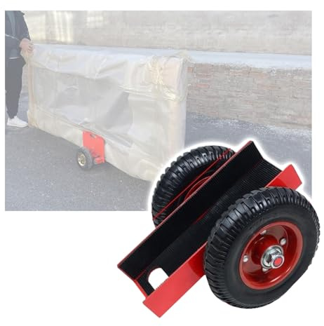 GOCHUSX Plattenwagen, Geländegängiger Trockenbauplatten-Transportwagen Mit Luftreifen, Transportrollenwagen Für Stahlplatten, Matratzen, Türen Und Gipskartonplatten(A)