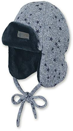 Sterntaler Baby - Jungen FliegerMütze Mütze, Blau (Mittelblau 365), 39