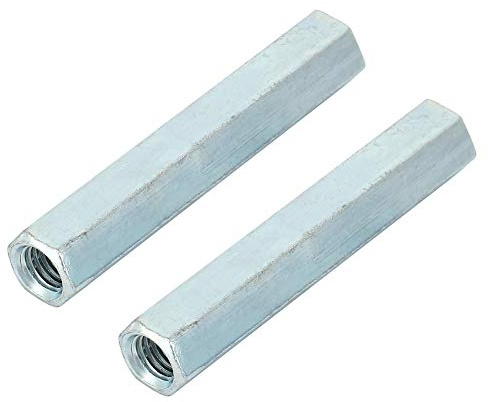Lange Rod Nut - 2St Kupplung Nüsse Hex Lange Rod Sleeve Nut Carbon Steel Standoff M8 * 66 Gewinde Fasteners