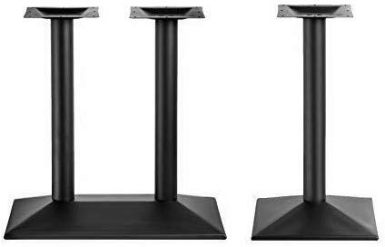 ONPIRA Tischgestell Schwarz Einzel 72cm / 110cm oder Doppel Für Esstisch Imbiss Bistro (Modell Doppel 72cm)