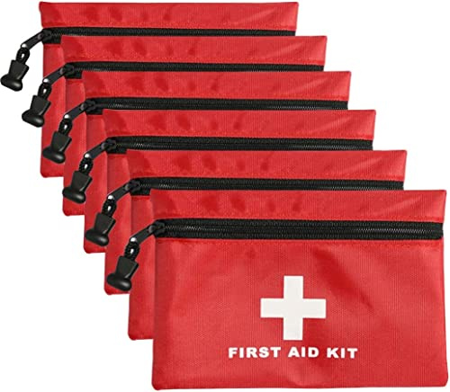 AOUTACC Leere Erste-Hilfe-Tasche, Mini-Reise-Erste-Hilfe-Tasche, für Notfälle zu Hause, Büro, Auto, Outdoor, Boot, Camping, Wandern, 6 Stück (nur Tasche)