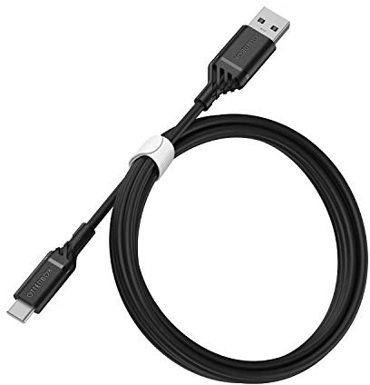 Otterbox Câble Renforcé USB-A vers USB-C, Câble de Charge pour Smartphone et Tablet, Ultra-Robuste, résiste aux torsions et pliages, 1M, Noir
