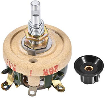 sourcing map Keramik-Potentiometer, 25 W, 1 K, Ohm, variabler Rheostat-Widerstand mit Drehknopf