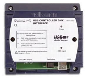Whadda USB-DMX-Controller für PC, mit Testsoftware, DMX Light Player und DLL Softwareentwicklung, umfangreiche eigenständige 512-Kanal-Testfunktion
