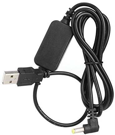 Cavo per caricabatterie USB portatile da 1,2 m/3,9 piedi Adattatore per presa di corrente per caricabatterie USB Montaggio su pannello di ricarica Cavo per conchiglia in abs Adatto per Yaesu Vx-6R Vx7