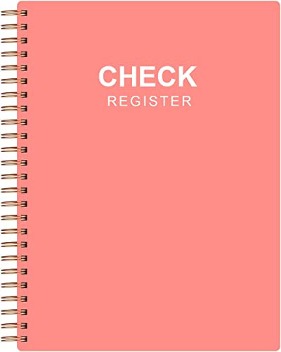 Scheckregister – A5-Scheckheft, Registerbücher mit Scheck- und Transaktionsregistern, Scheckkonto-Registerbuch für Privat und Geschäft, Rosen-Scheckregister Notizbuch, 14,7 x 21 cm Scheckregister