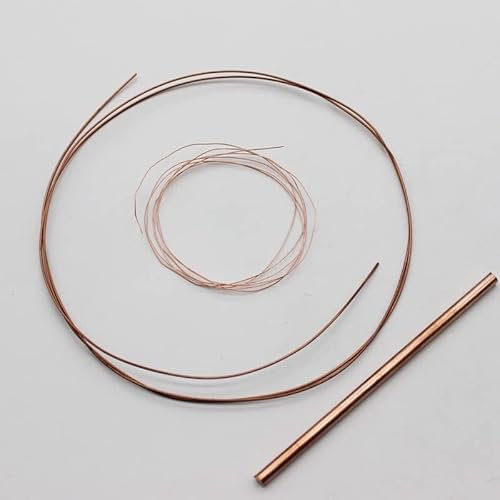 AHSKY 1 STÜCK 10 m/20 Meter Langer T2-Kupferdraht ohne Isolierung, massiver Kupferelektroden-Schweißdraht (Size : Dia.0.5mm length10m)