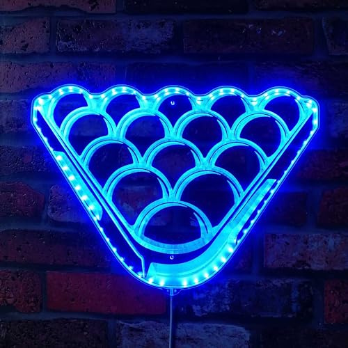 ADVPRO Billardtisch Snooker Pooltisch Raum RGB Dynamisches Glam LED-Schild - Schnittkantenform - Smart 3D Dekoration - Mehrfarbige Beschilderung st06s66-fnd-i0213-c