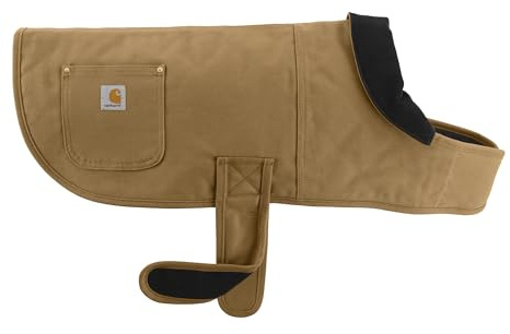 Carhartt Firm Duck, isolierter Hundemantel, strapazierfähige, wetterbeständige Jacke für kalte und windige Bedingungen, PFAS-frei (Carhartt Brown), Größe M