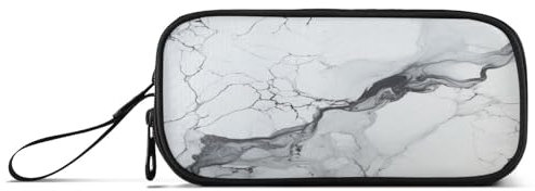 Weißgrauer Marmor Art. Federmäppchen Federtaschen Mäppchen Schlamperbox Tasche für Jungen Mädchen Schüler