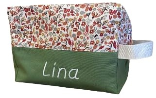 Trousse de toilette personnalisée fleurs