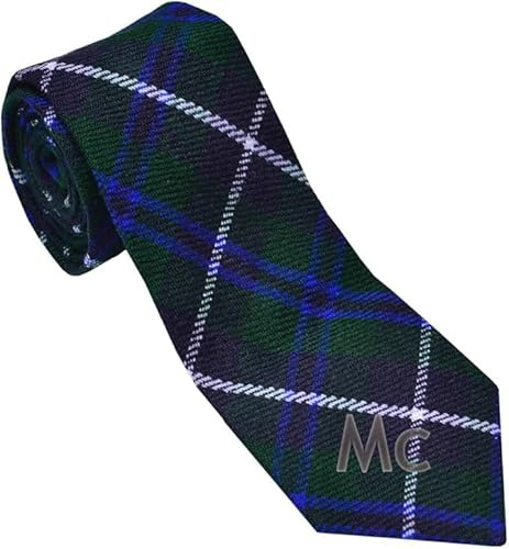 BELGLY Cravatte da uomo, cravatte scozzesi Highland Tartan, cravatte a quadri tartan kilt, cravatte da uomo in lana acrilica del clan, Taglia unica