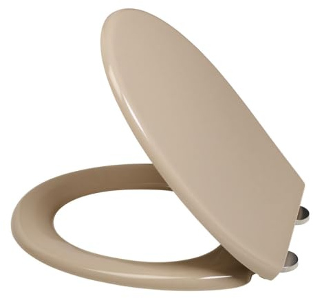 ROSSIGNOL Abattant WC, Cuvette toilette avec double frein de chute, Lunette WC, Traitement antibactérien, Haute qualité et inrayable, GLOSSY