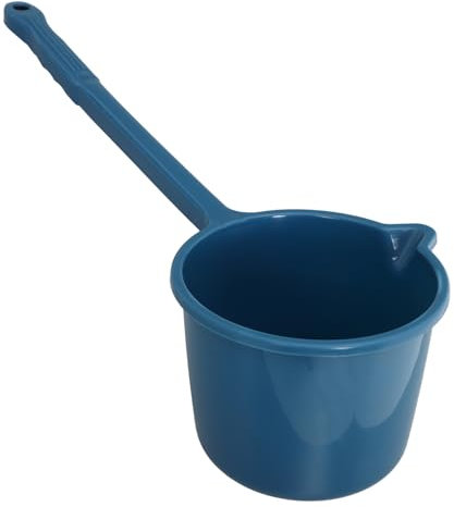 KOCKSHION Louche à Eau Multifonction Plastique Bleu à Long Manche, Cuillère Épaisse Cuisine Et Salle De Bain, Usage Domestique, Arrosage Plantes, Compacte Facile à Ranger