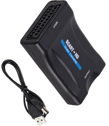 Convertitore da SCART analogico a interfacce multimediali digitali 1080p 60Hz con cavo USB per collegare vecchie apparecchiature a televisori HD