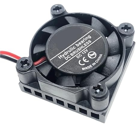 Lot de 2 ventilateurs de refroidissement for carte graphique 2507 25 mm 25 x 25 x 13 mm à roulement hydraulique avec dissipateur thermique 5 V 12 V 24 V for SSD M.2 avec 2 broches(12V_NO RGB)