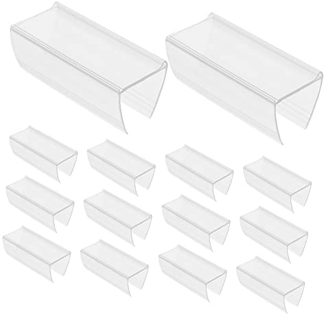 FUNOMOCYA Porta Prezzi per Negozio 30 Pezzi Porta Cartellini Prezzi in Pvc Flessibile e Riutilizzabile, per Organizzazione Scaffali e Display Supermercato
