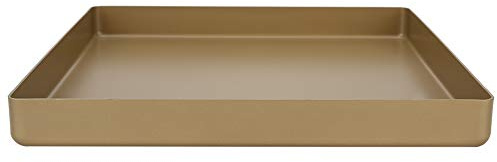Phefop Teglia da Forno Antiaderente in Lega di Alluminio Dorata 28x28x3 Cm per Pizza e Pane, Perfetta per Dolci Domestici e Progetti Fai-da-te