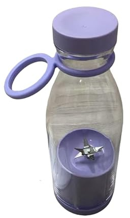 Presse-fruit portable à 6 lames, rechargeable sans fil USB, mixeur personnel pour jus frais et smoothies, compatible usage domestique et extérieur (Violet)