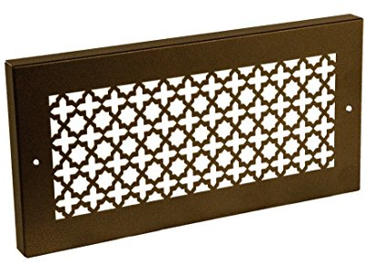 SteelCrest Bronze Series Victorian Rectangular Baseboard Grille - Oil Rubbed Bronze (14 x 6)
